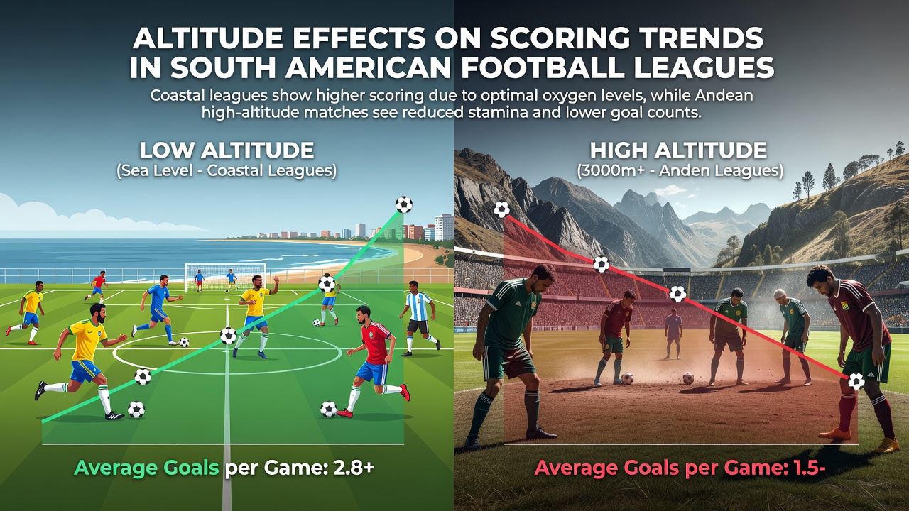 High-altitude football stadium in the Andes with players adapting to thin air during a match