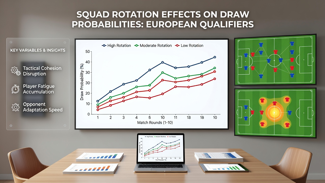 Statistical charts illustrating draw rates in rotated versus stable European national team lineups