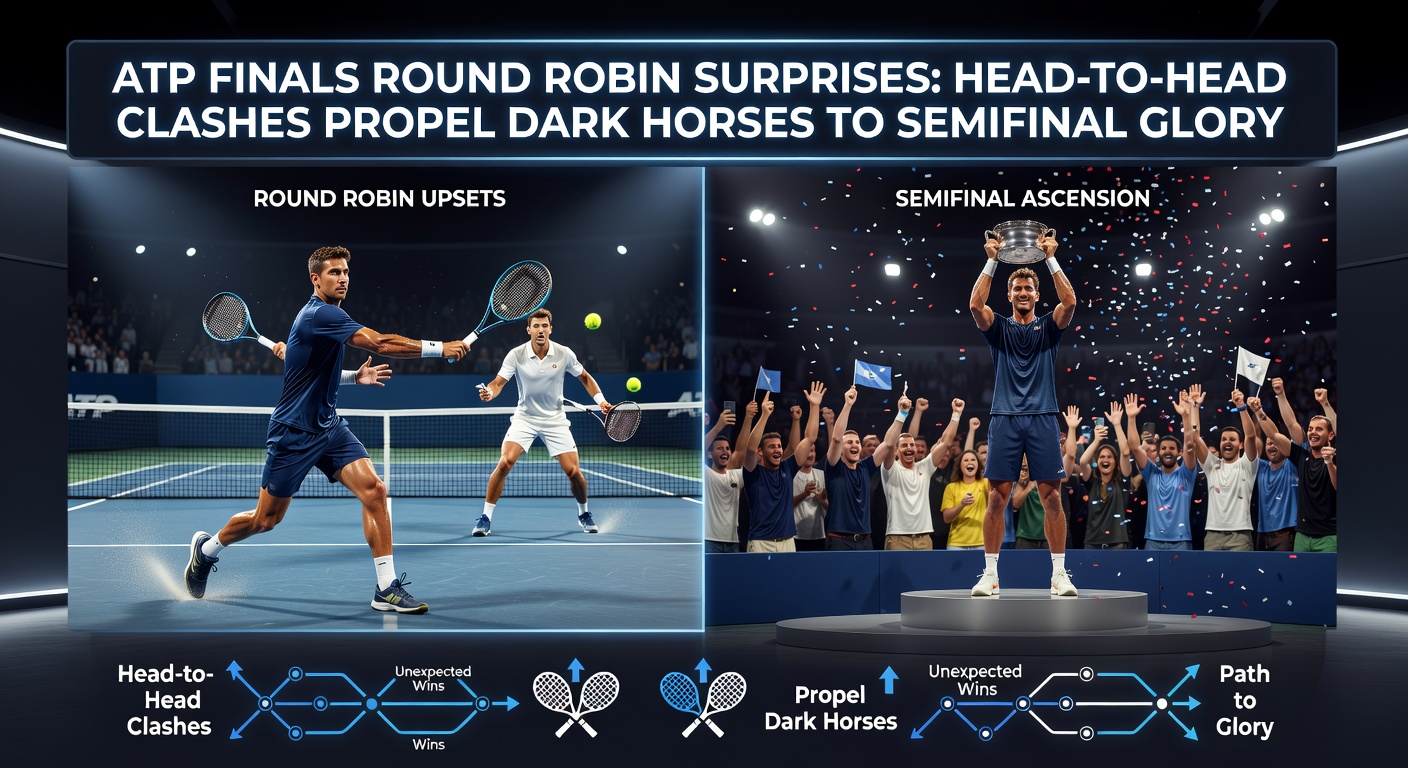 Dark horse player celebrating a crucial round-robin victory that clinched semifinal qualification amid cheering crowds