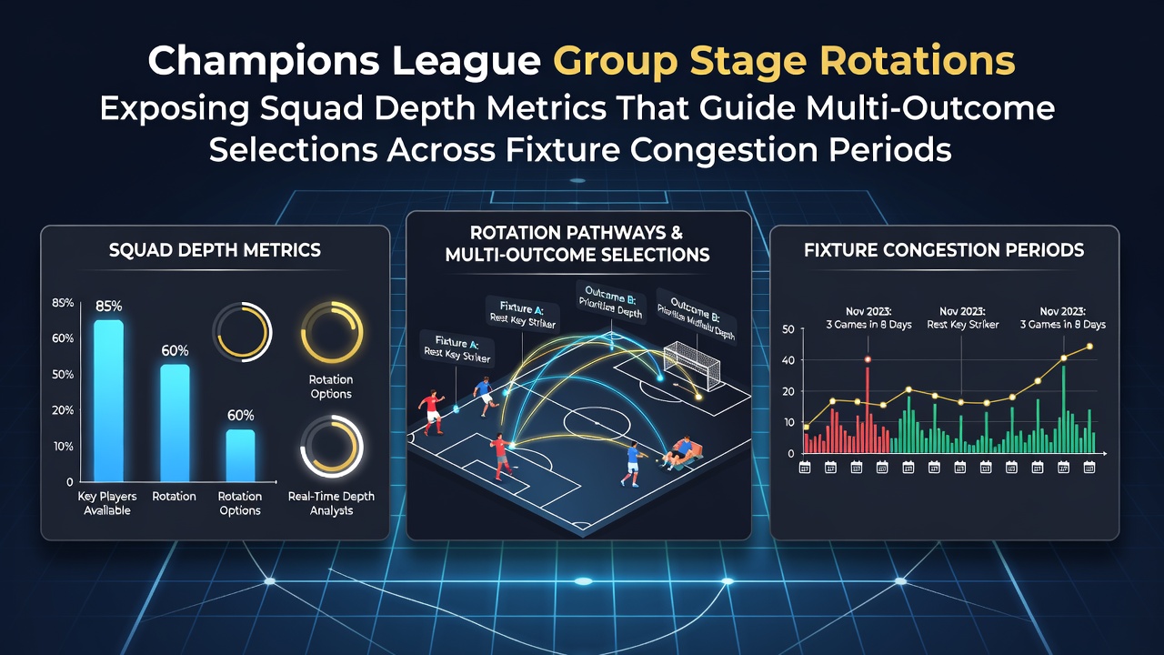 Champions League match action showing squad rotation patterns during group stage fixtures