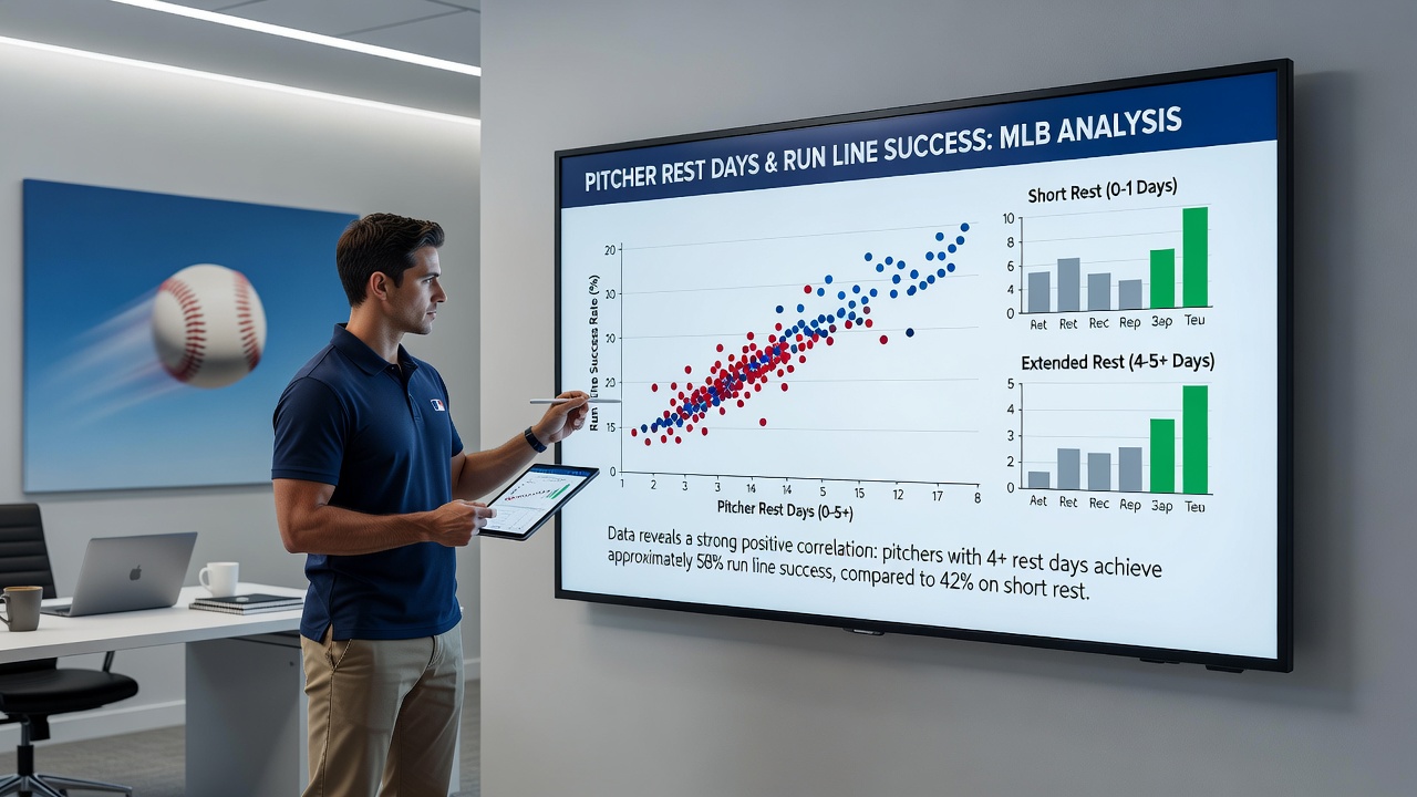 Detailed view of a baseball dugout and pitching chart showing rest day tracking during playoffs