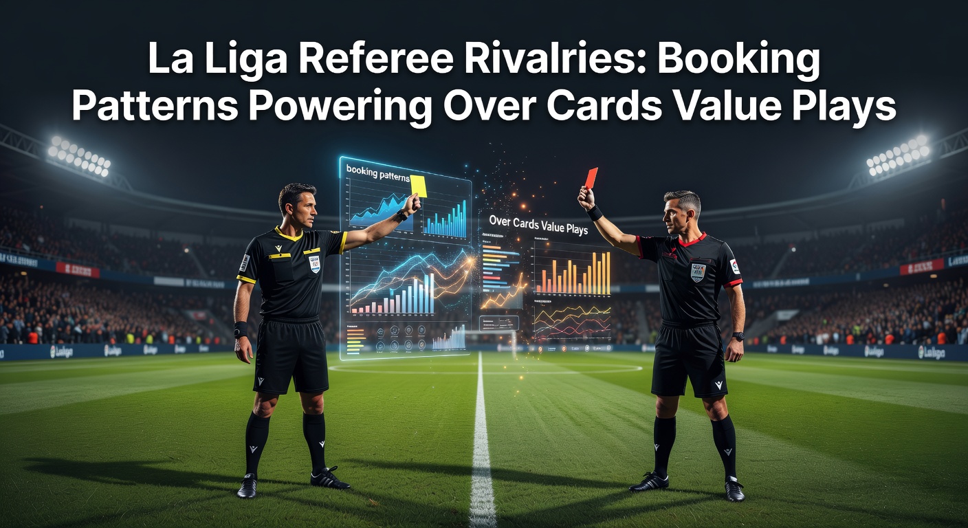 La Liga referee issuing a yellow card during an intense derby clash between rivals, highlighting booking frenzy