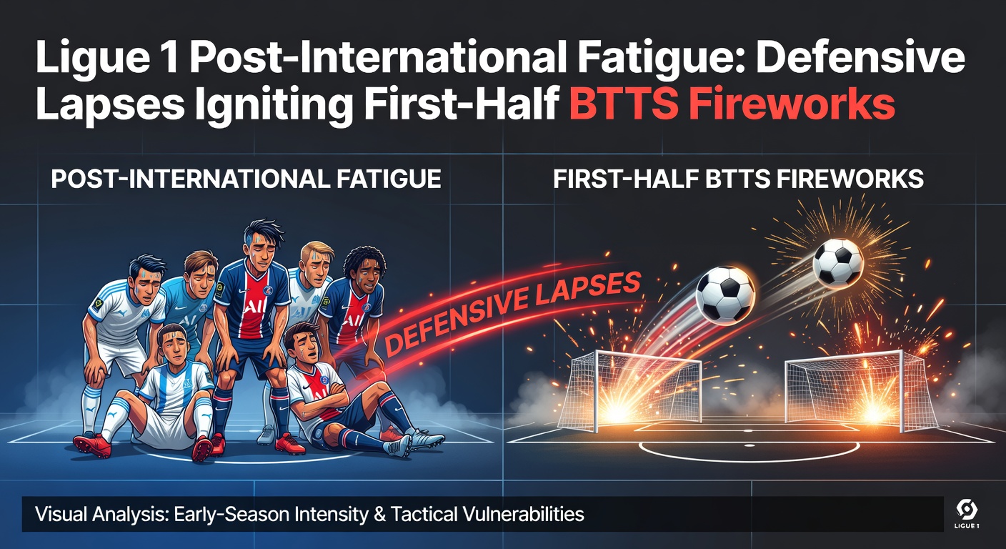 Ligue 1 defenders struggling with fatigue in the opening minutes after an international break, leading to early goals