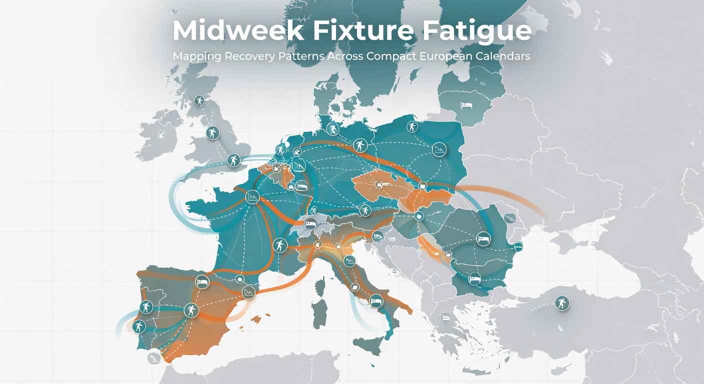 Data visualization of player recovery timelines across midweek European fixtures in May 2026 schedules
