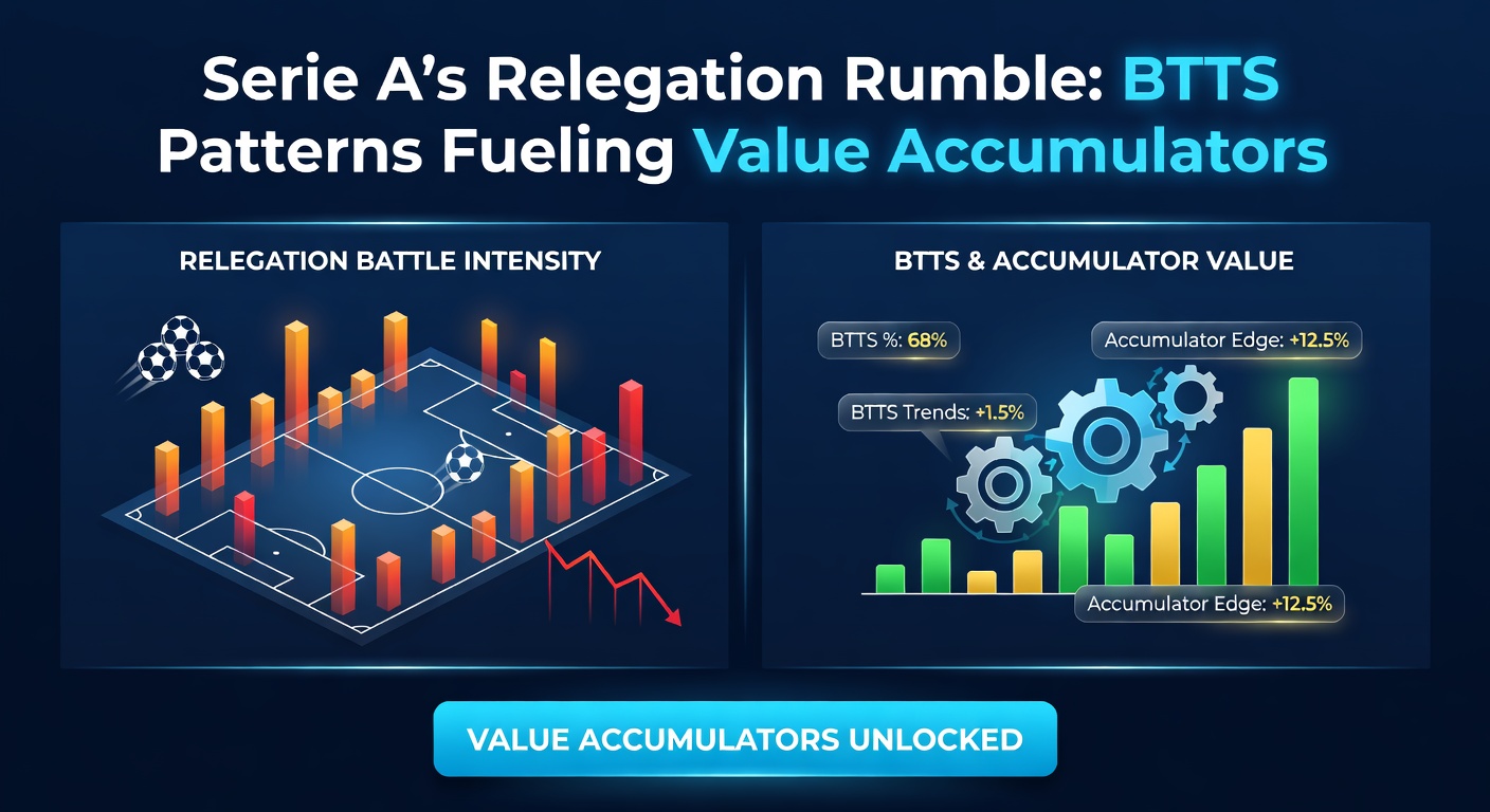 Serie A teams clashing in a tense relegation match, with fans on edge and goals flying in from both sides