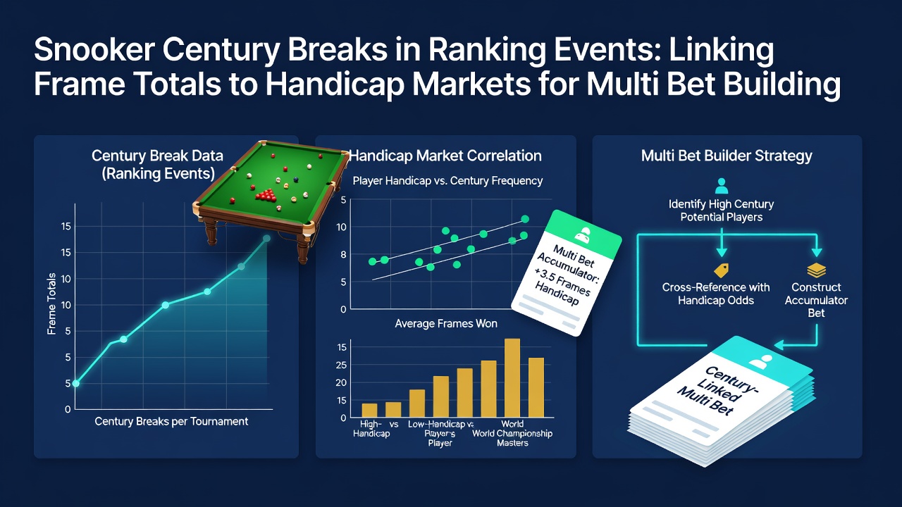 Detailed snooker scoreboard showing frame scores and century break statistics during a ranking tournament match