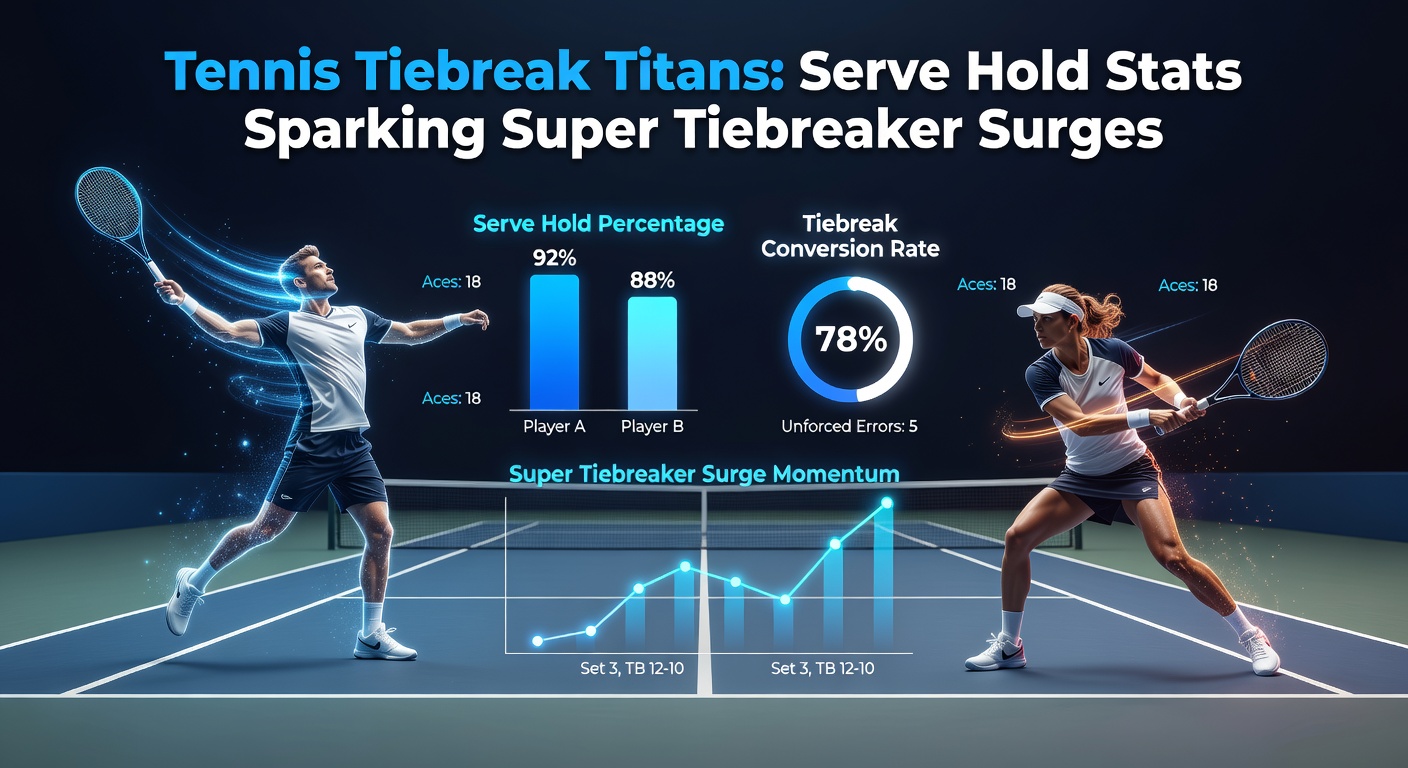 Chart illustrating super tiebreaker win probabilities based on serve hold stats from WTA and ATP doubles events